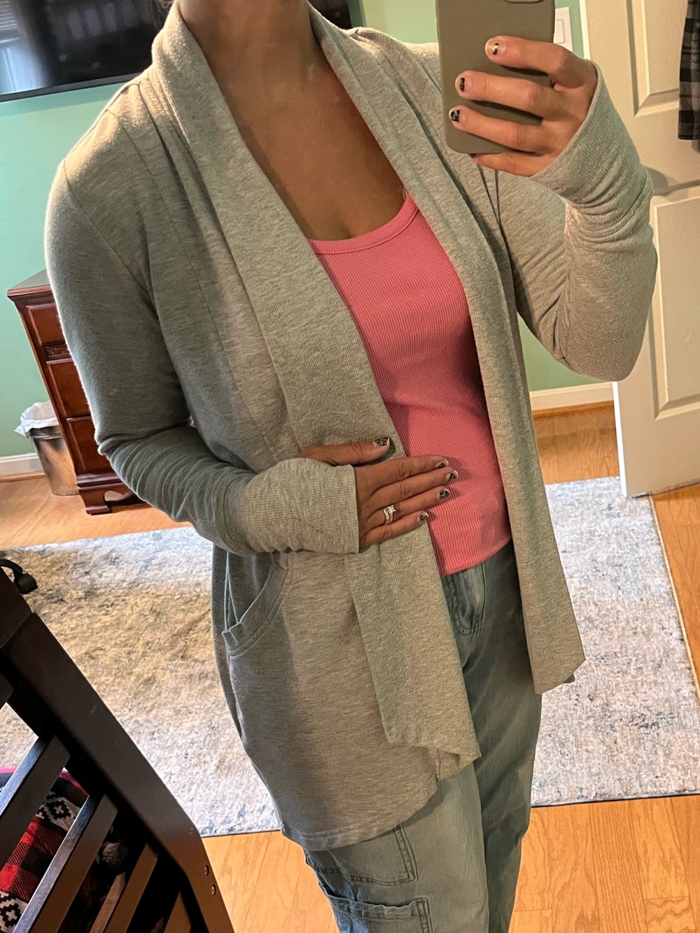 Yogalicious Lux Women's Long Sleeve Brushed Terry Hazel Cardigan - Size XS